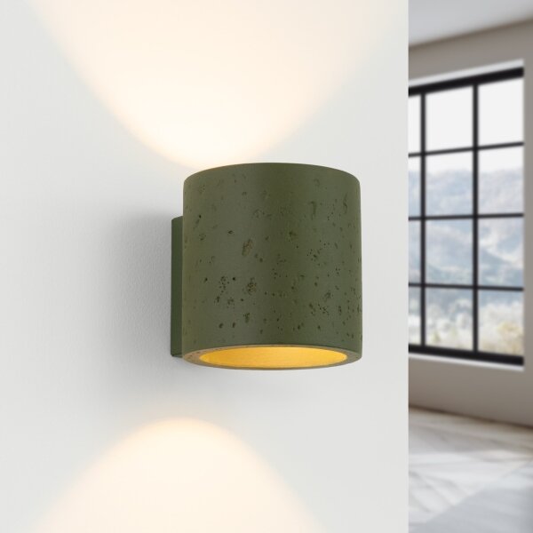 Sollux SL.1839 - Aplică spot de perete ORBIS 1xG9/8W/230V beton/verde