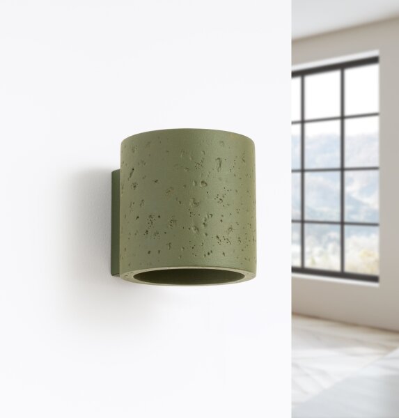 Sollux SL.1839 - Aplică spot de perete ORBIS 1xG9/8W/230V beton/verde