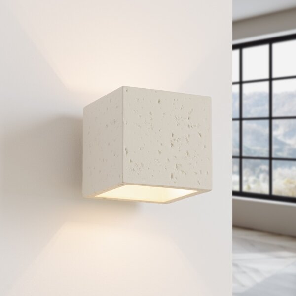 Aplica de perete cu spot QUAD 1xG9/8W/230V, beton/crem - Sollux SL.1844