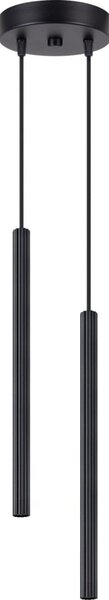 Sollux SL.1867 - Lustră suspendată pe cablu ARCHE, 2x soclu G9, 8 W, 230 V, neagră
