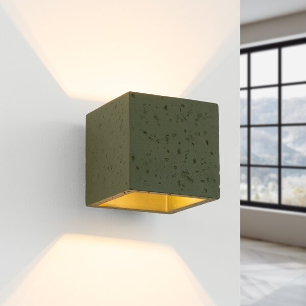 Sollux SL.1843 - Aplica spot de perete QUAD 1xG9/8W/230V beton/verde
