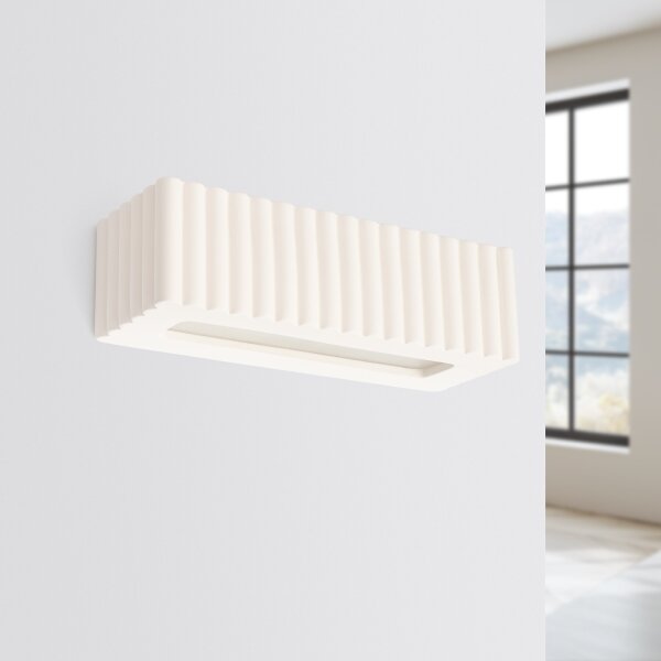 Sollux SL.1885 - Aplica de perete RIGATA 1xE27/15W/230V ceramică/alb