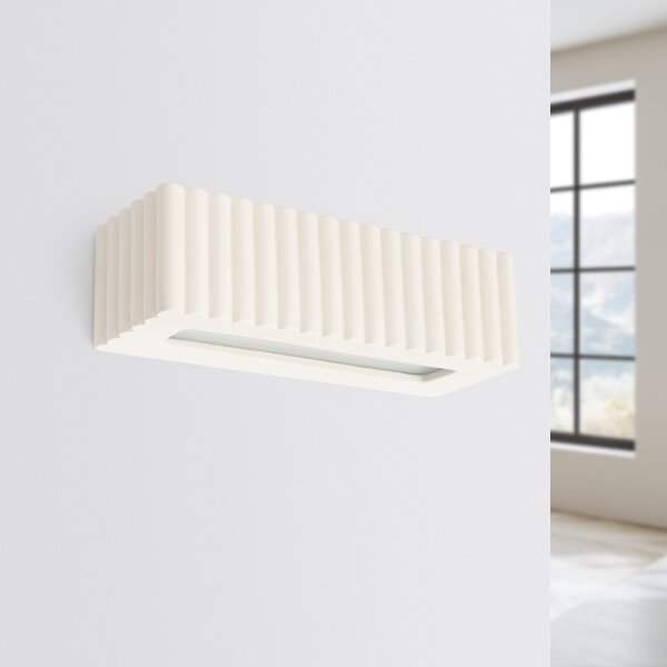 Sollux SL.1886 - Aplică de perete RIGATA, 1xE27/15W/230V, ceramică/crem