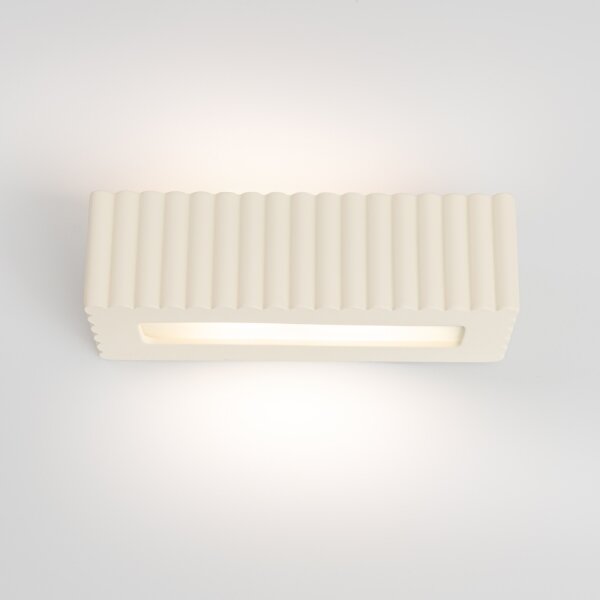 Sollux SL.1886 - Aplică de perete RIGATA, 1xE27/15W/230V, ceramică/crem