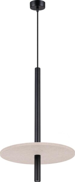 Sollux SL.1879 - Lustră suspendată pe cablu FELTRO 1xG9/8W/230V negru/crem