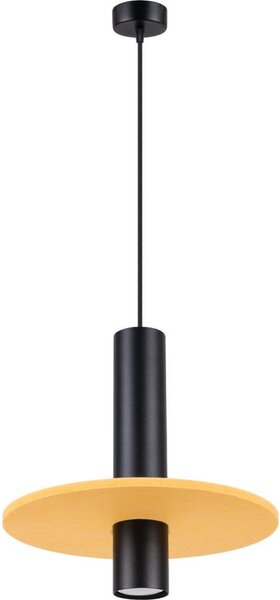Sollux SL.1883 - Pendul cu cablu PELTA 1xGU10/10W/230V negru/galben