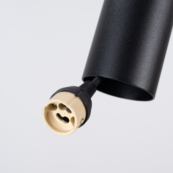 Sollux SL.1882 - Pendul pe cablu PELTA 1xGU10/10W/230V negru/crem