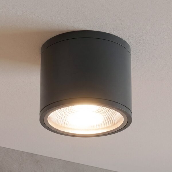 ORION Sputnik spot tavan LED IP65 Ø 14,5 cm, negru, Negru, Baie, Metal, Modern, Spot de exterior / vârf de pământ
