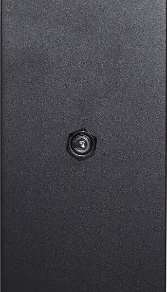 Stâlp modern de exterior negru cu sticlă fumurie 70cm cu senzor crepuscular IP44 - Danemarca