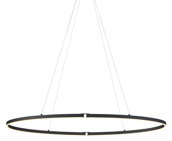 Lampă suspendată de design neagră ovală 120cm incl. LED cu 3 trepte de intensitate luminoasă - Ovallo