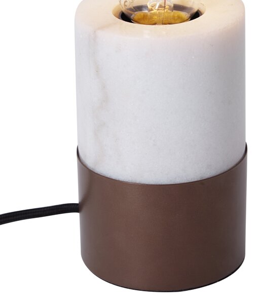 Lampă de masă modernă bronz cu marmură albă - Marissa