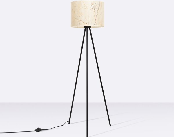 Lampă de podea NEVIA Sollux SL.1854 1xE27/15W/230V marmură/bej