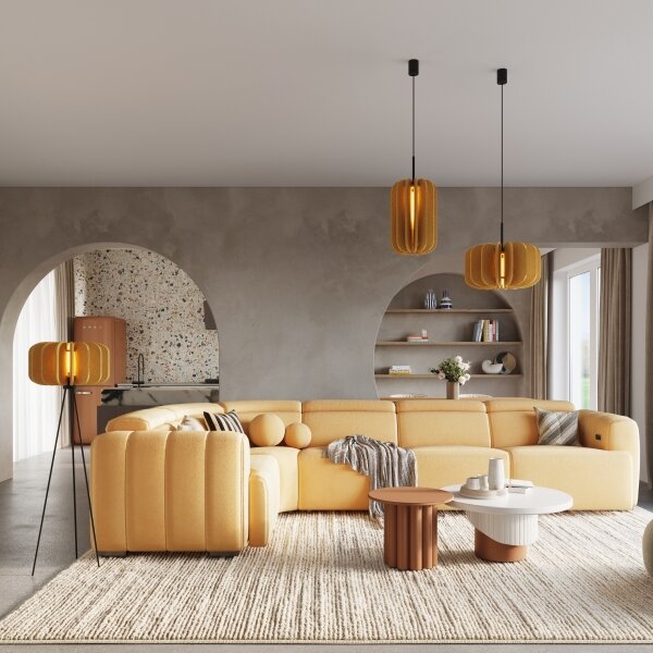 Sollux SL.1864 - Lampadar MULA 1xE27/15W/230V galben