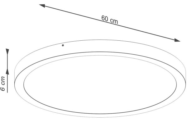 Plafonieră LED Sollux ONYX SL.1249, 48W, 230V, diametru 60 cm, albă