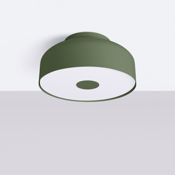 Sollux SL.1680 - Plafonieră OMIQ 4xE27/15W/230V, diametru 30 cm, verde