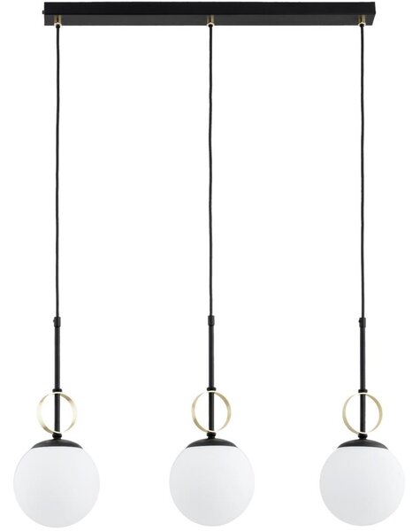 Lustru suspendat cu cablu DORENA 3xE14/10W/230V negru/auriu