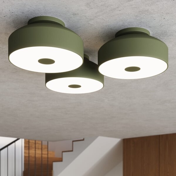 Sollux SL.1680 - Plafonieră OMIQ 4xE27/15W/230V, diametru 30 cm, verde