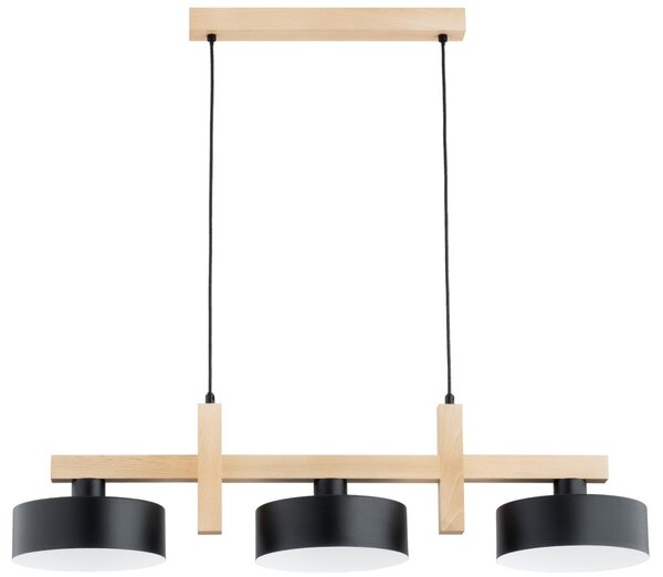 Candelabru suspendat pe cablu CERTA 3xE27/15W/230V negru/bej