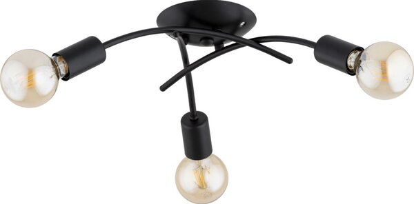 Plafonieră TORIZO 3xE27/15W/230V, neagră