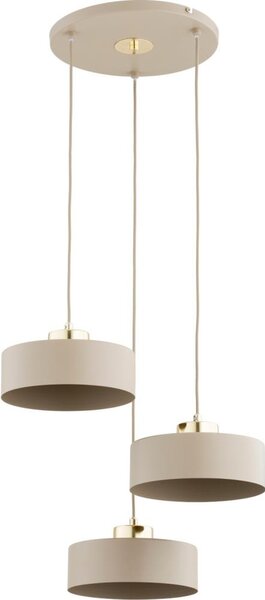 Lustru suspendat pe cablu SELIA, 3 x E27, 15 W, 230 V, bej