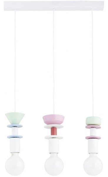 Candelabru suspendat pe cablu LUMIO 3x E27/15W/230V, multicolor