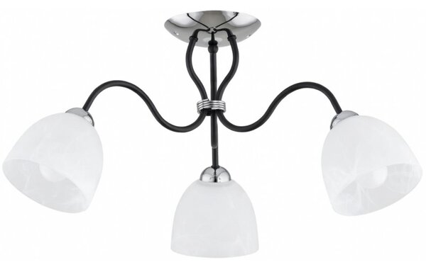 Lustră aplicată ARIEL 3xE27/15W/230V crom lucios/negru