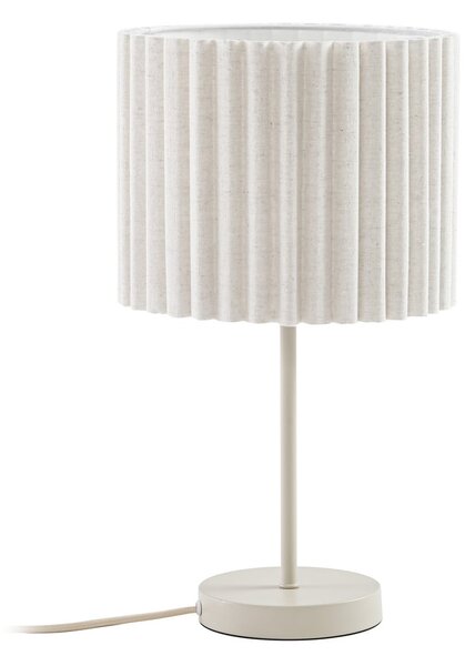 Lampă de masă Lindby, Libbie, Bej, Camera de zi, Țesătură / Textil