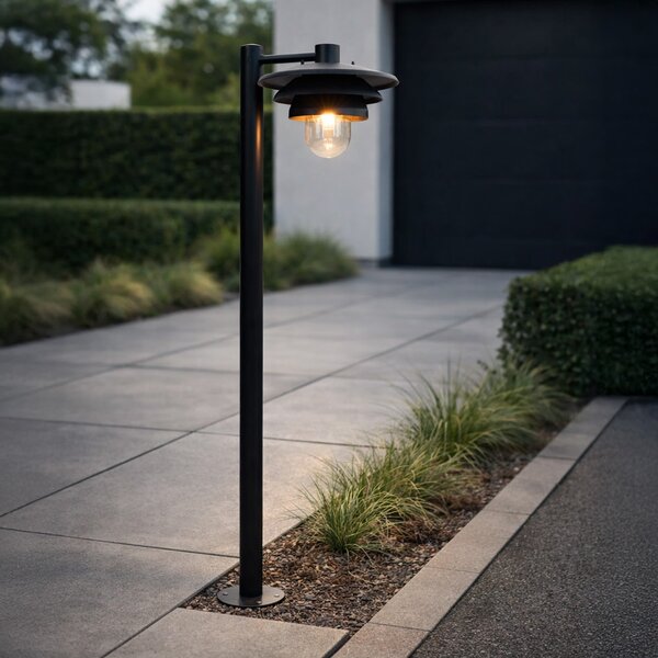 Stâlp de iluminat exterior de design negru 100 cm IP44 - Morty
