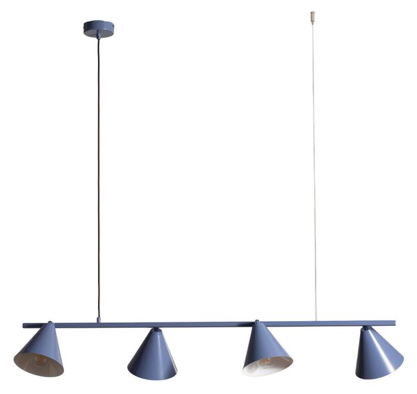 Lustră Pendul ALDEX, Hängeleuchte Form 4, reglabil, Albastru, Sala de mese, Metal, Modern