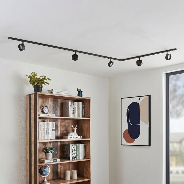 Plafoniere Lindby, Linaro, Negru, Studiu / Birou, Metal, Modern