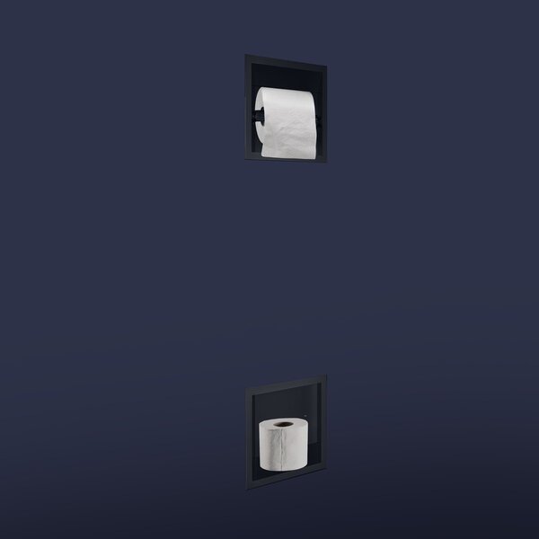 Oltens Grotta suport pentru hârtie igienică negru mat 81113300