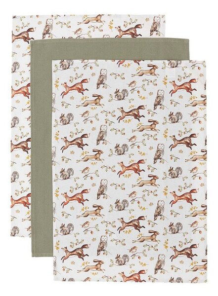 Prosoape de vase 3 buc. din bumbac 45x65 cm Forest Fable – Cooksmart ®