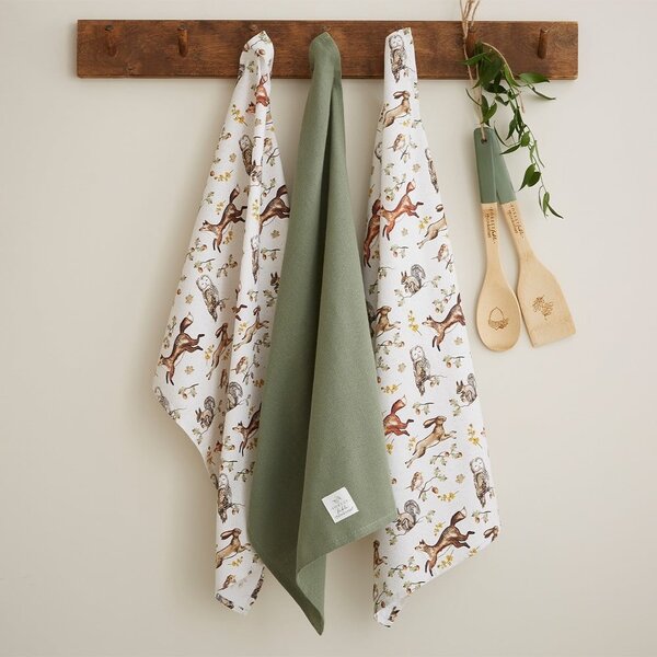 Prosoape de vase 3 buc. din bumbac 45x65 cm Forest Fable – Cooksmart ®