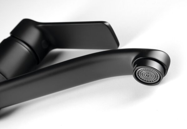 Aqualine Aqualine, baterie lavoar SINTRA cu gură pivotantă, negru mat, SX001B