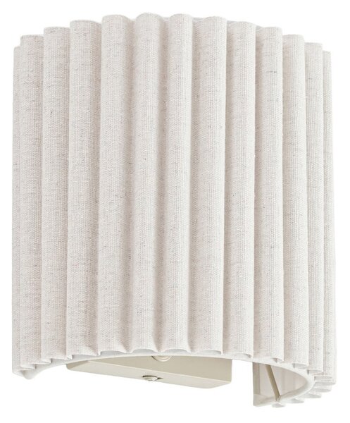 Lampă de perete Lindby, Libbie, reglabil, Bej, Zona coridorului, Țesătură / Textil