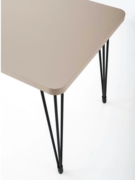 Masa LAGOS 1424, bej/negru, PAL melaminat/metal, 120x70x75 cm