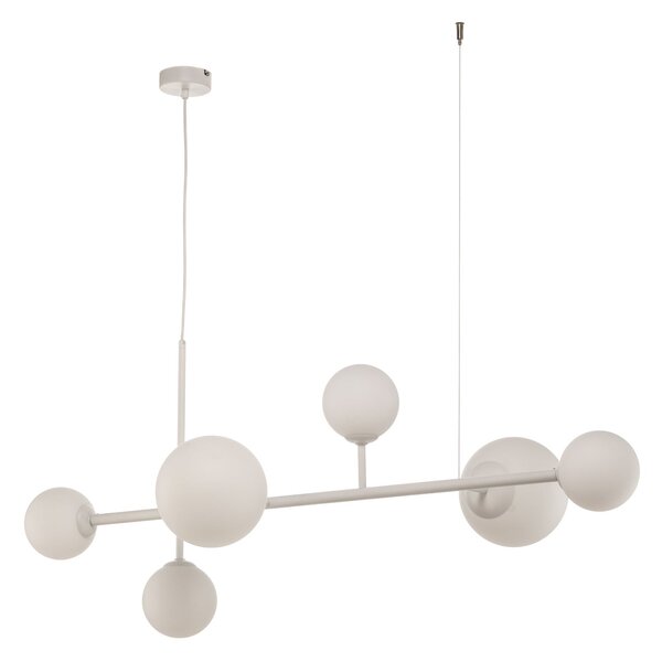 Lustră Pendul ALDEX, Dione, reglabil, Alb, Camera de zi, Sticlă, Modern
