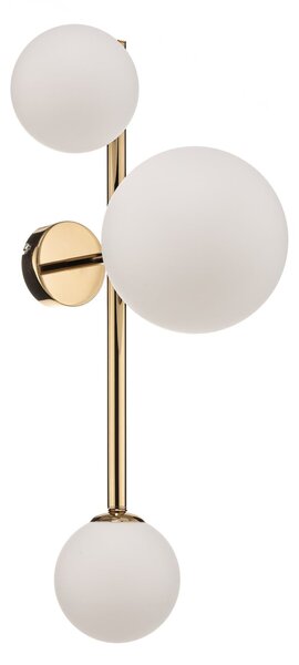 Lampă de perete ALDEX, Dione, reglabil, Auriu / Alamă, Camera de zi, Sticlă, Modern