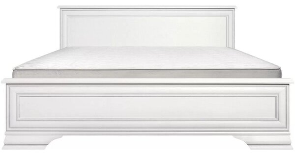Mobilier dormitor alb IDENTO 3, PAL melaminat, cu pat 160x200, dulap c