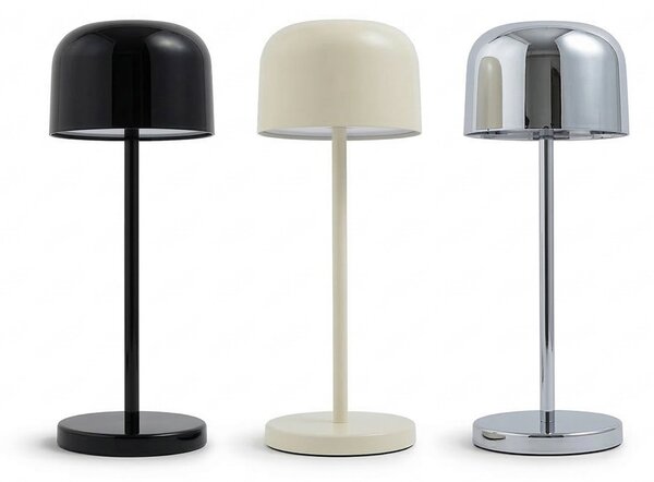Lampă de masă Lucande, Quill, reglabil, Negru, Terasă, Aluminiu, Modern