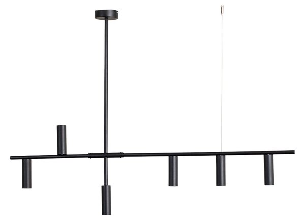 Lustră Pendul ALDEX, Trevo 6, reglabil, Negru, Camera de zi, Metal, Modern