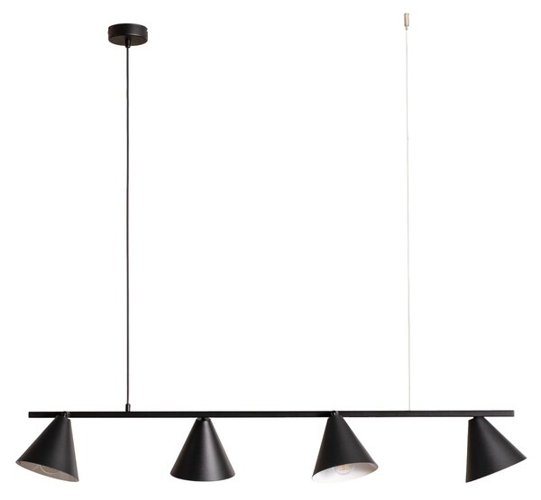 Lustră Pendul ALDEX, Hängeleuchte Form 4, reglabil, Negru, Sala de mese, Metal, Modern
