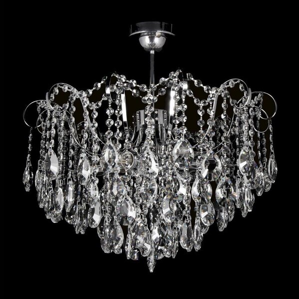 Lustră de cristal pe tijă 6xE27/60W/230V
