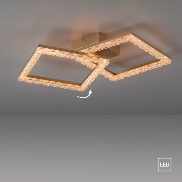 JUST LIGHT. 14732-60 - LED Plafonier GLITRA LED/17,5W/230V auriu