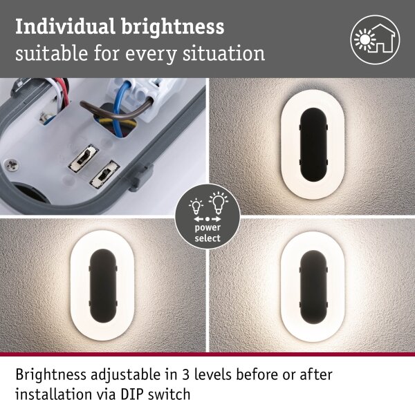 Paulmann 94957 - LED/18,5W IP65 Aplică de perete pentru exterior, dimmabilă ELUNOR 230V