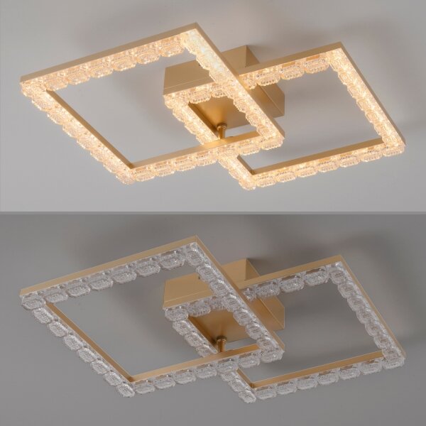 JUST LIGHT. 14732-60 - LED Plafonier GLITRA LED/17,5W/230V auriu