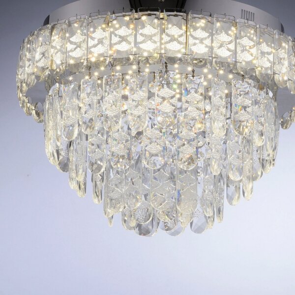 JUST LIGHT. 15092-17 - Plafonieră LED KULUNKA LED/33W/230V crom lucios