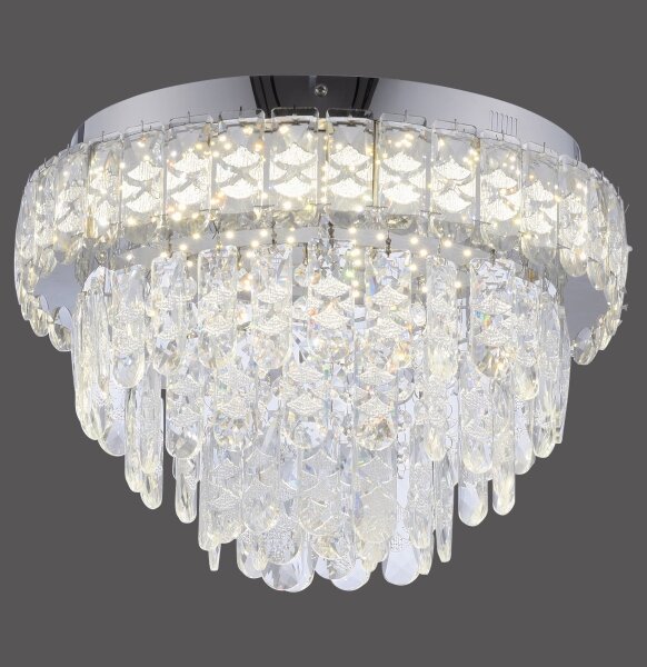JUST LIGHT. 15092-17 - Plafonieră LED KULUNKA LED/33W/230V crom lucios