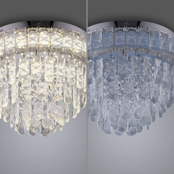 JUST LIGHT. 15092-17 - Plafonieră LED KULUNKA LED/33W/230V crom lucios