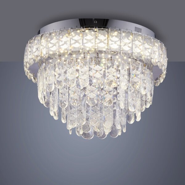JUST LIGHT. 15092-17 - Plafonieră LED KULUNKA LED/33W/230V crom lucios
